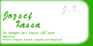 jozsef kassa business card